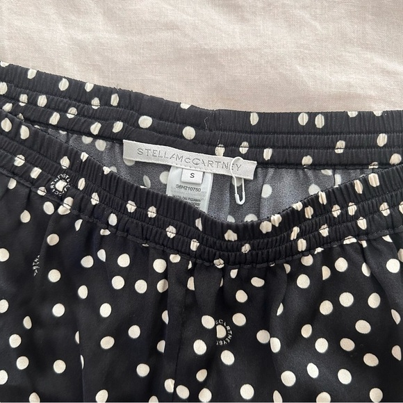 Stella McCartney polka dot celana silk pajama casual pull on shorts small - Picture 5 of 9